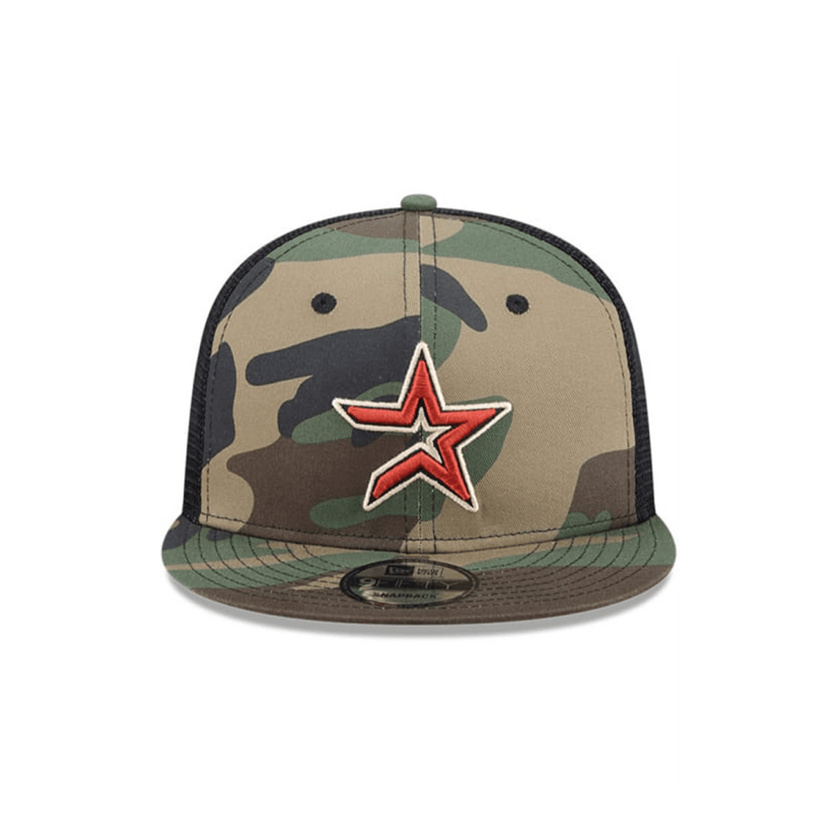Houston Astros Woodland Camo 9FIFTY Snapback Trucker Hat - New Era - 23012640302