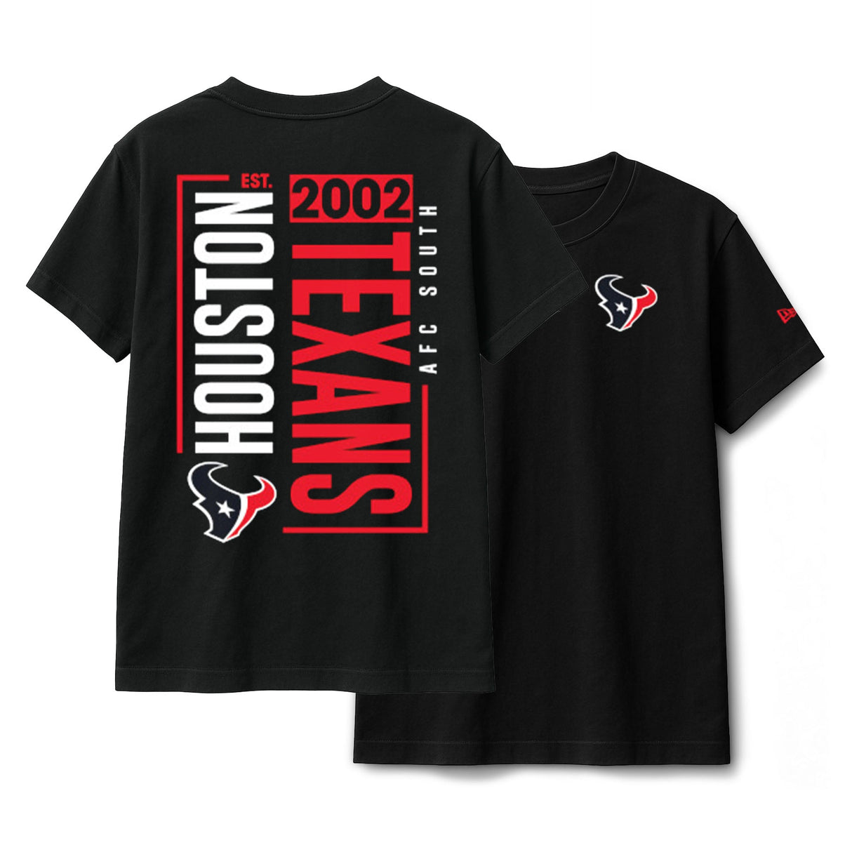Houston Texans Black New Era 2 - Hit Boxy T-Shirt - New Era -