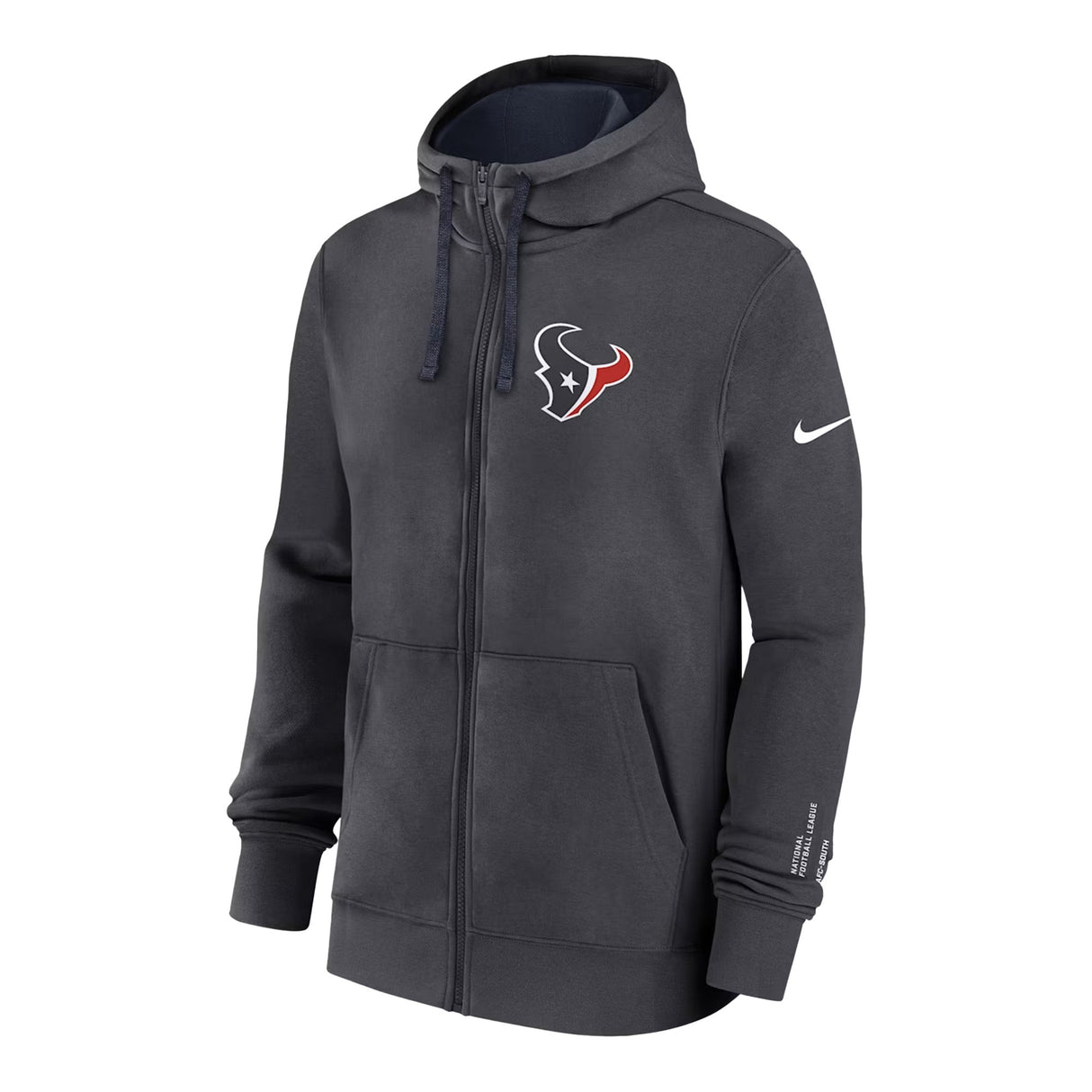Houston Texans Nike Anthracite Primetime Club Full - Zip Hoodie - Nike -