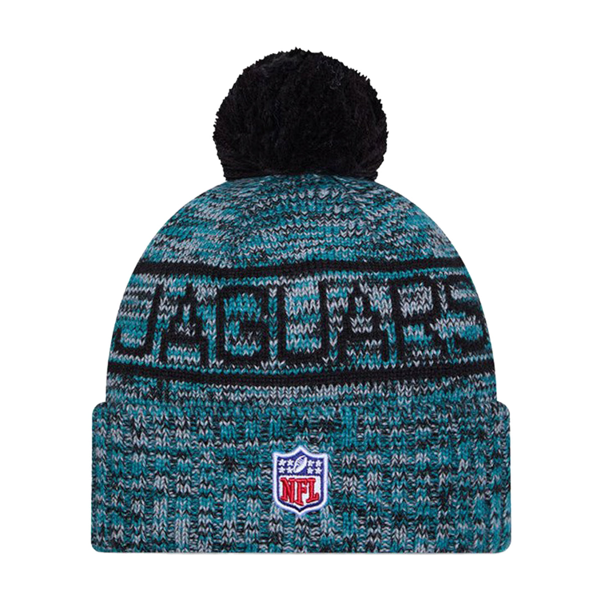 Jacksonville Jaguars Script Pom Cuffed Knit Beanie - New Era -