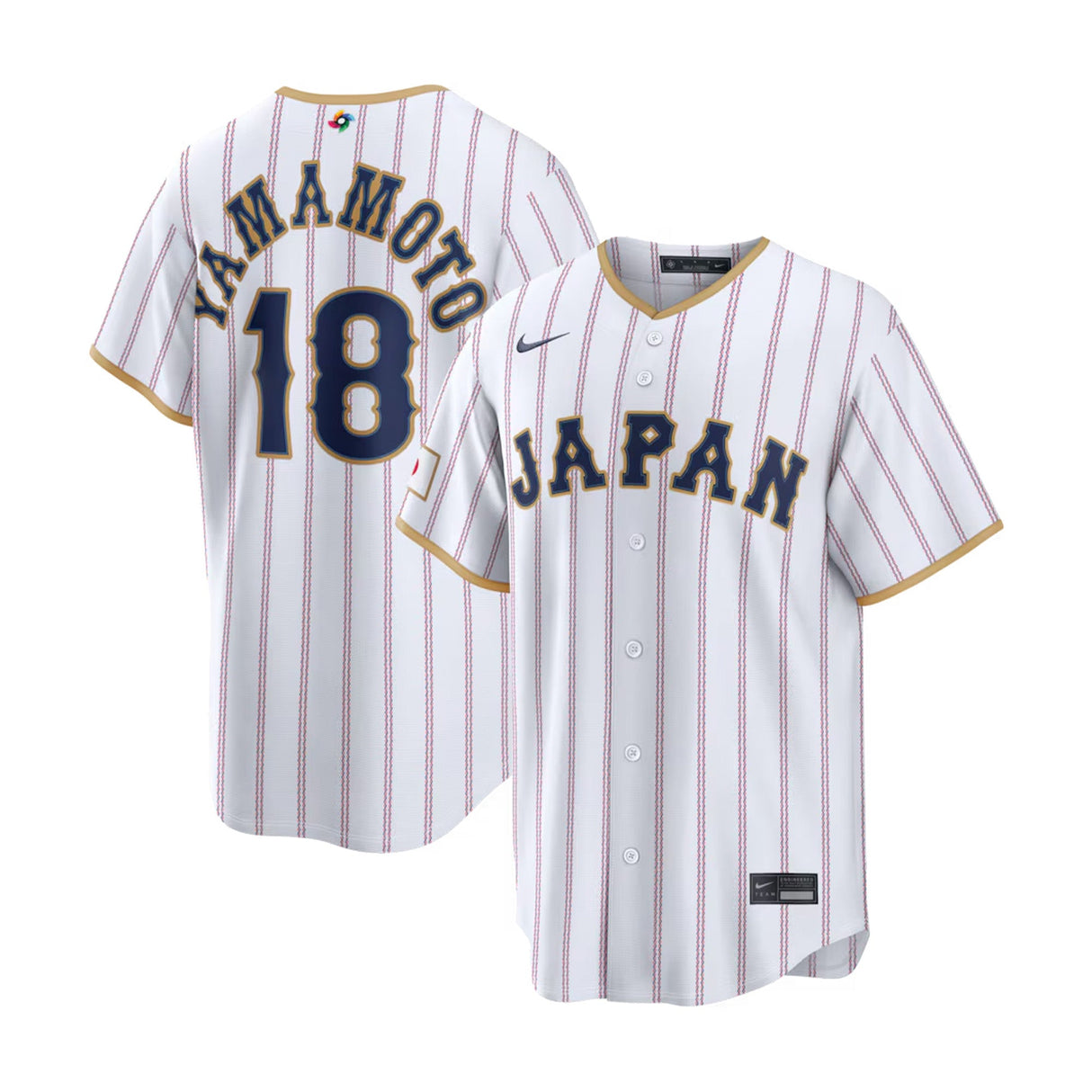 Japan 2026 World Baseball Classic Yoshinobu Yamamoto 18 White Home Jersey - Nike - 360402719209