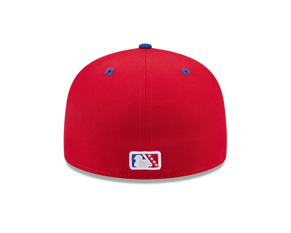 Kannapolis Cannon Ballers " Piedmont Boll Weevils " Theme Night 59FIFTY Fitted Hat - All Red - New Era -