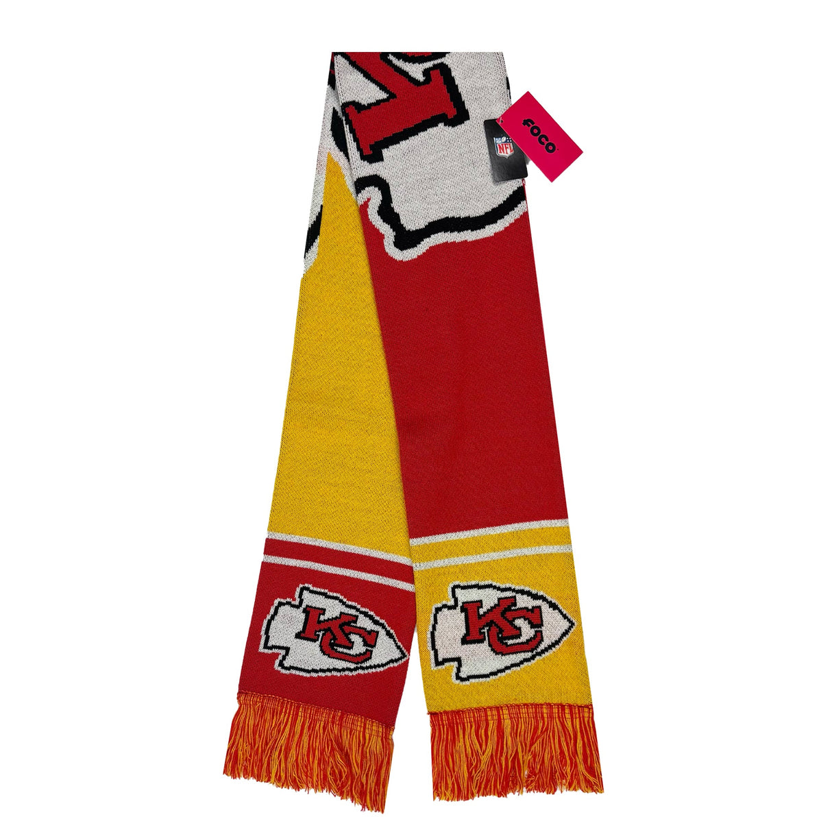 Kansas City Chiefs Color Block Double - Sided Scarf - FOCO -