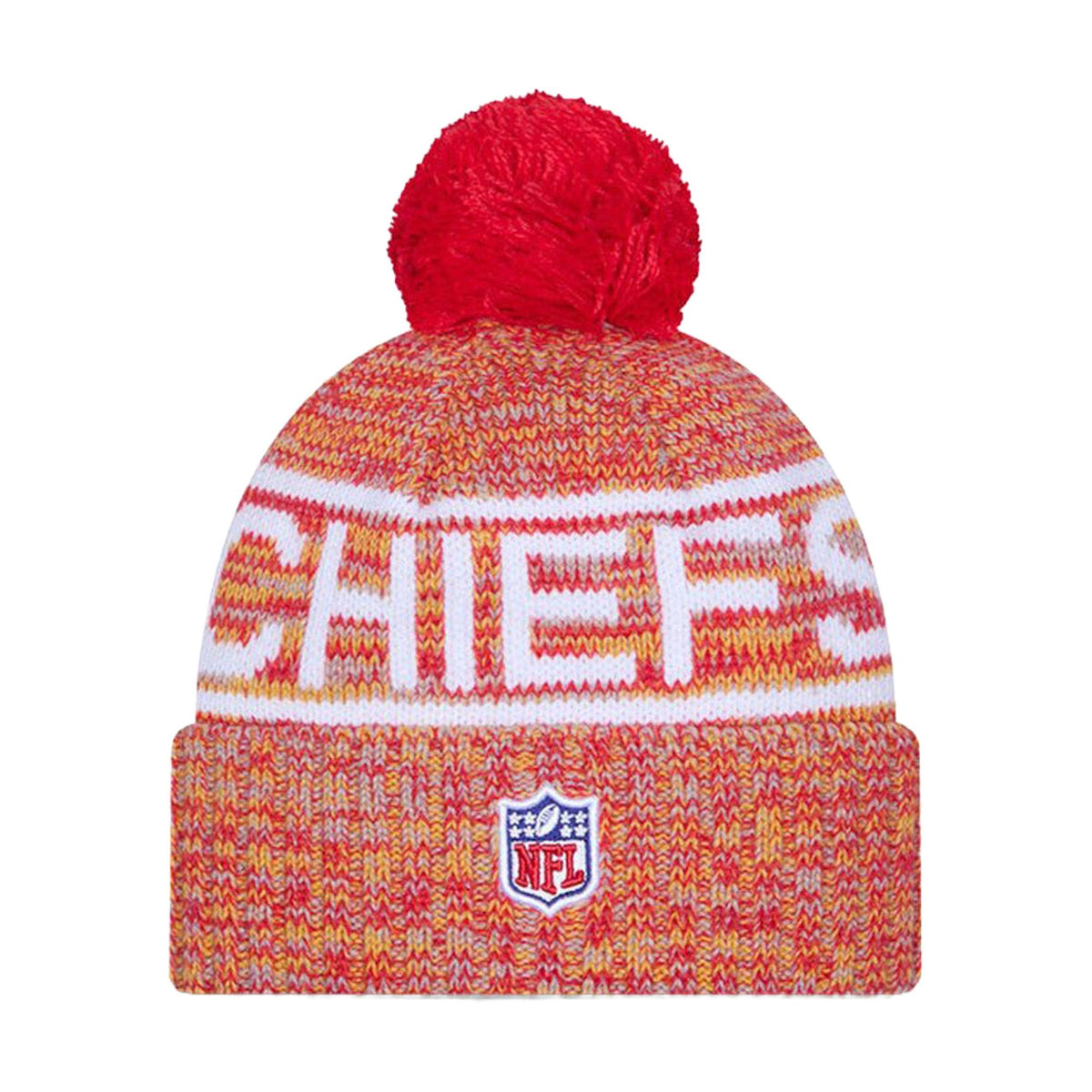 Kansas City Chiefs Red Pom Knit Beanie - New Era - 238302110