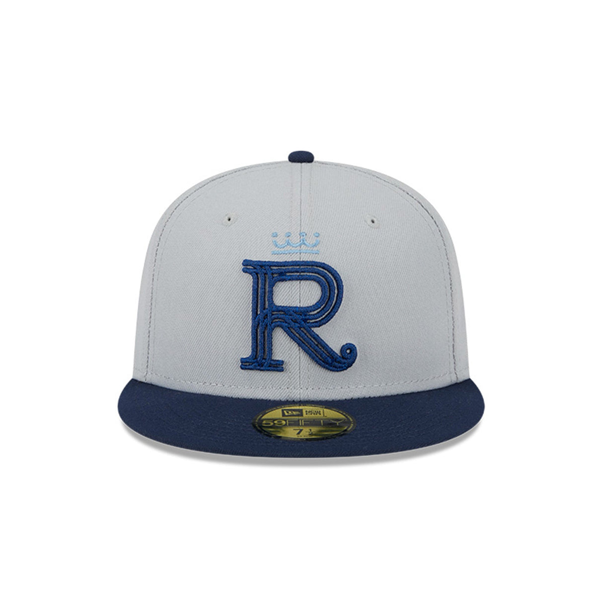 Kansas City Royals Metallic City Gray & Blue 59FIFTY Fitted Hat - New Era - 23334742601