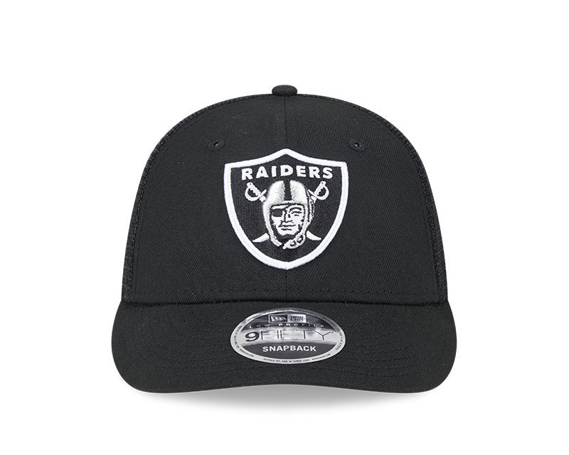Las Vegas Raiders Black 9FIFTY Snapback Trucker Hat - New Era - 23850212301