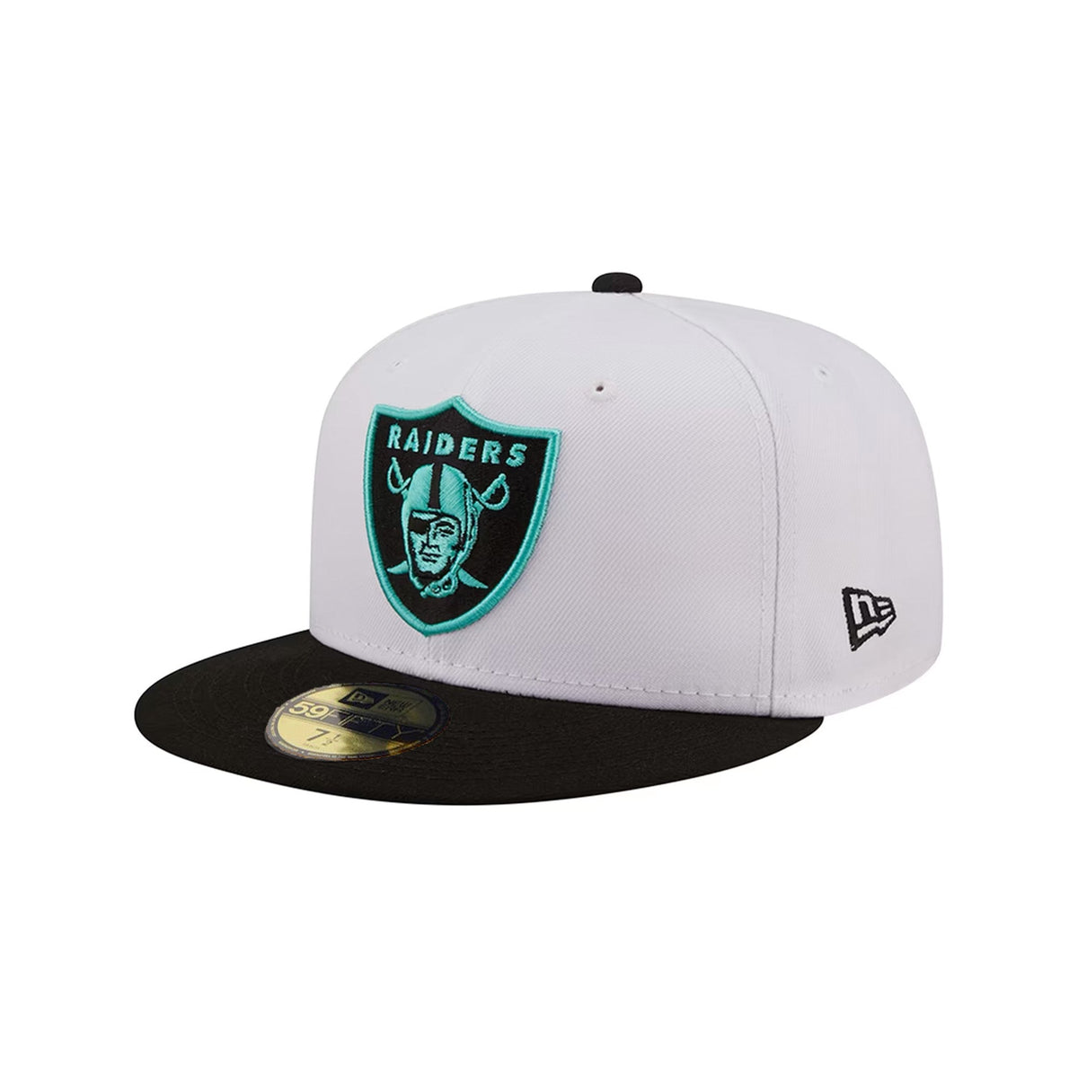 Las Vegas Raiders Black & White 59FIFTY Fitted Hat - New Era - 31002330