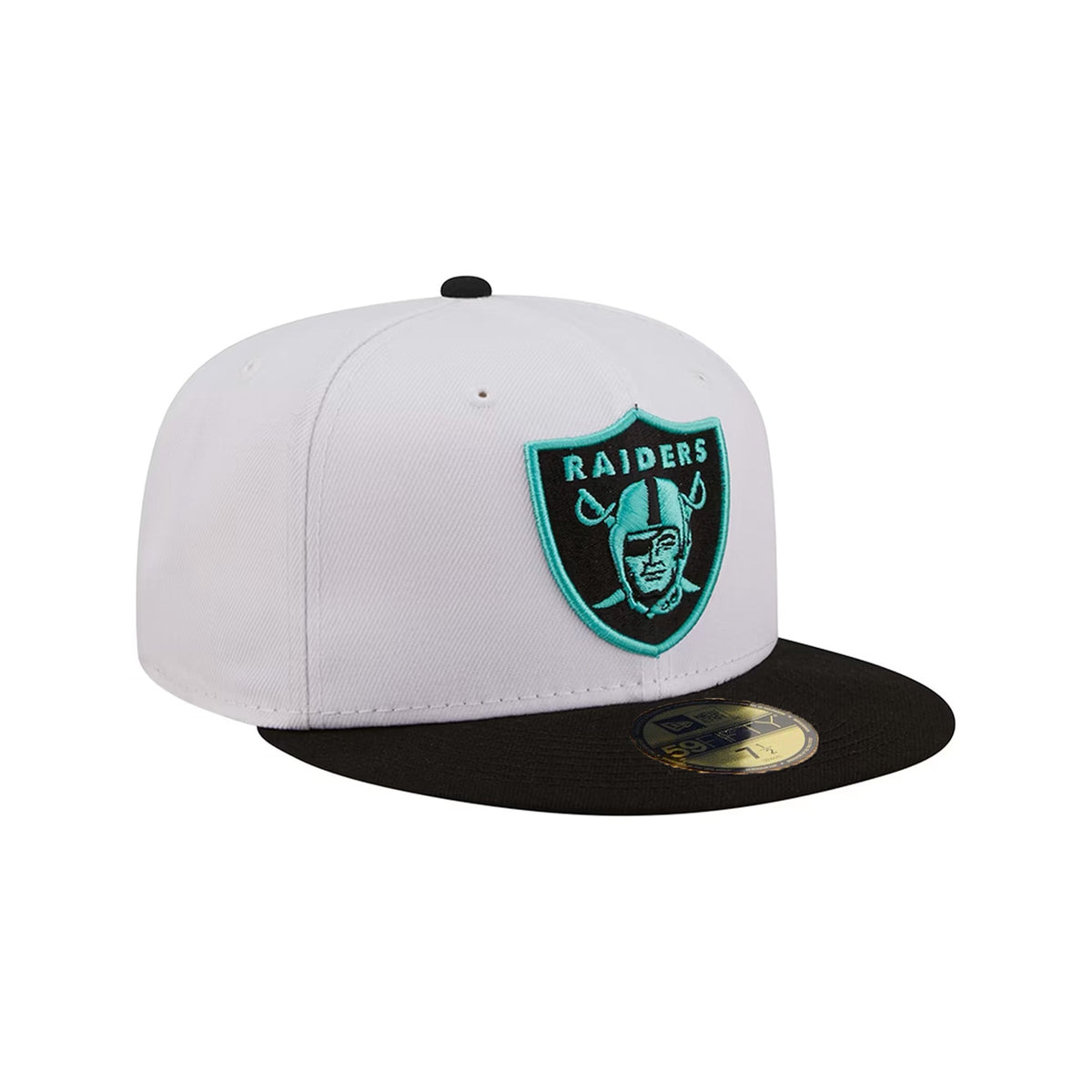 Las Vegas Raiders Black & White 59FIFTY Fitted Hat - New Era - 31002330
