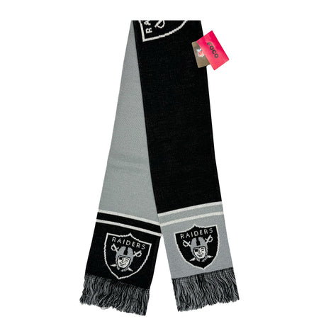 Las Vegas Raiders Color Block Double - Sided Scarf - FOCO -