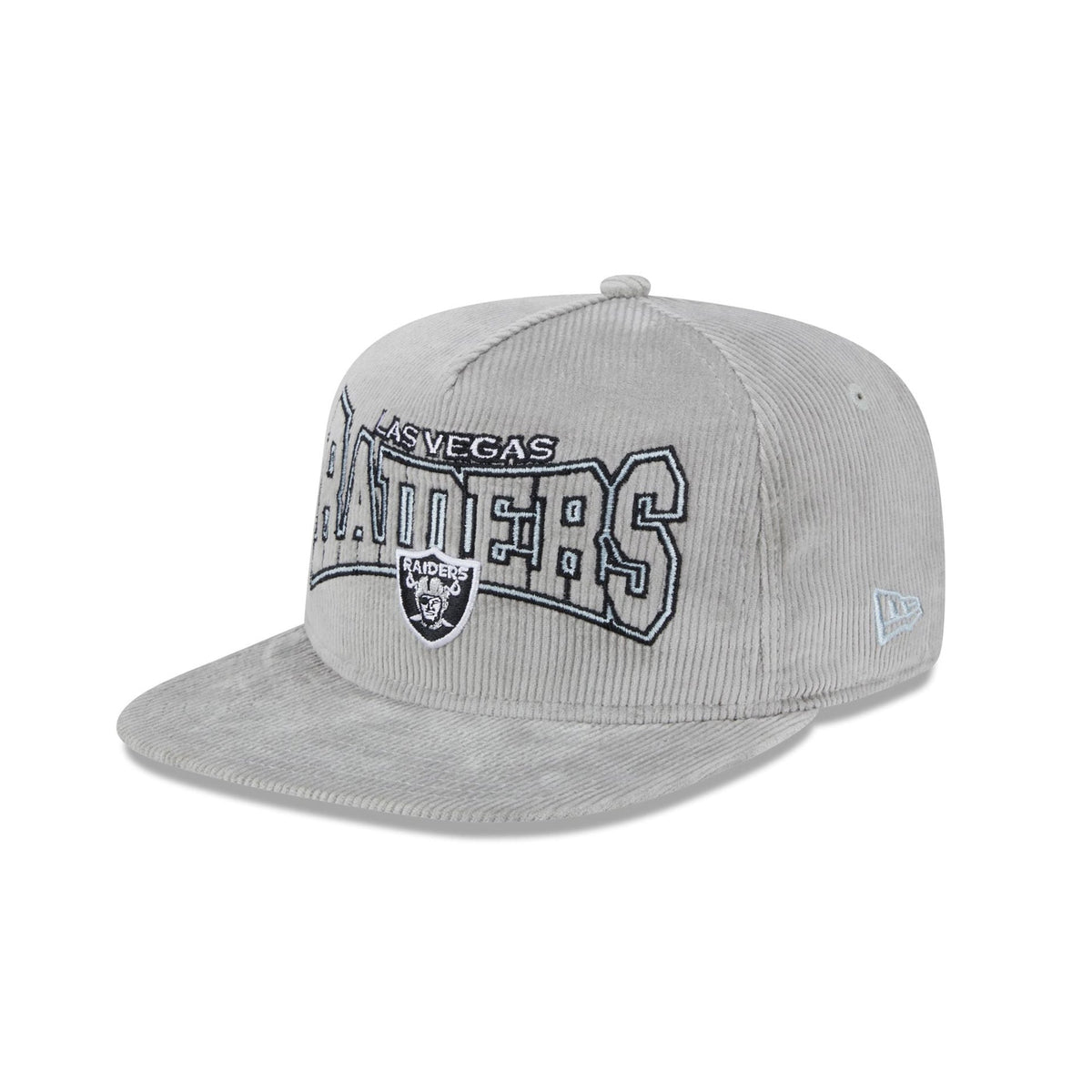 Las Vegas Raiders Corduroy Gray Golfer Snapback Hat - New Era - 231513123
