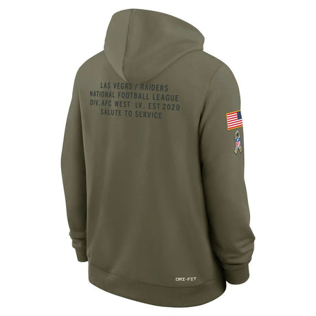Las Vegas Raiders NikeĀ® Dri - Fit Salute To Service Sideline Hoodie - Nike -