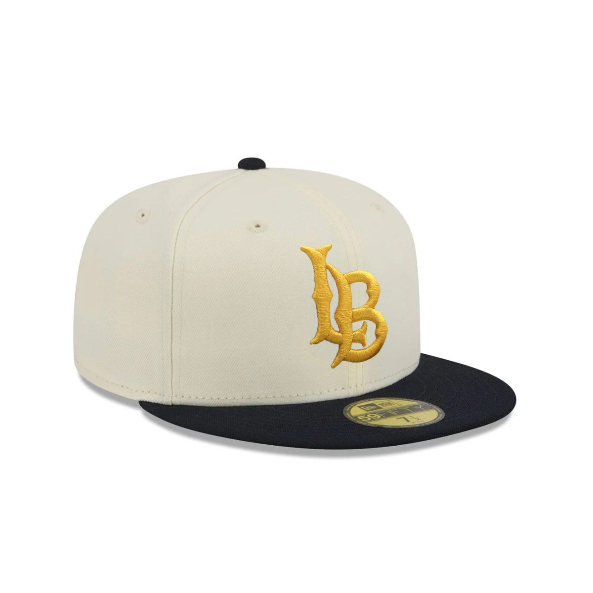 Long Beach State Chrome Black 59FIFTY Fitted Hat - New Era - 230110163101