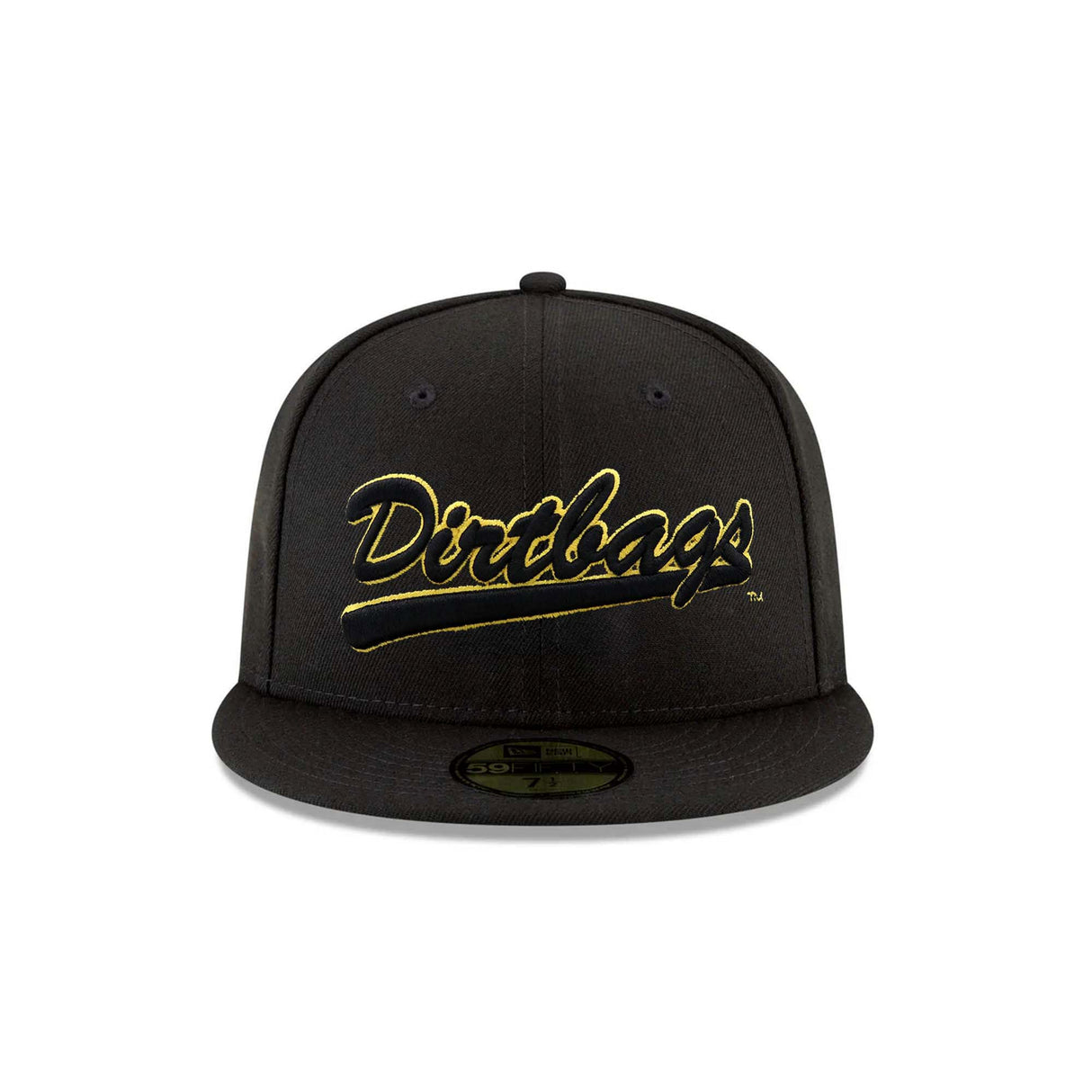 Long Beach State Dirtbags Black/Yellow Script 59FIFTY Fitted Hat - New Era -