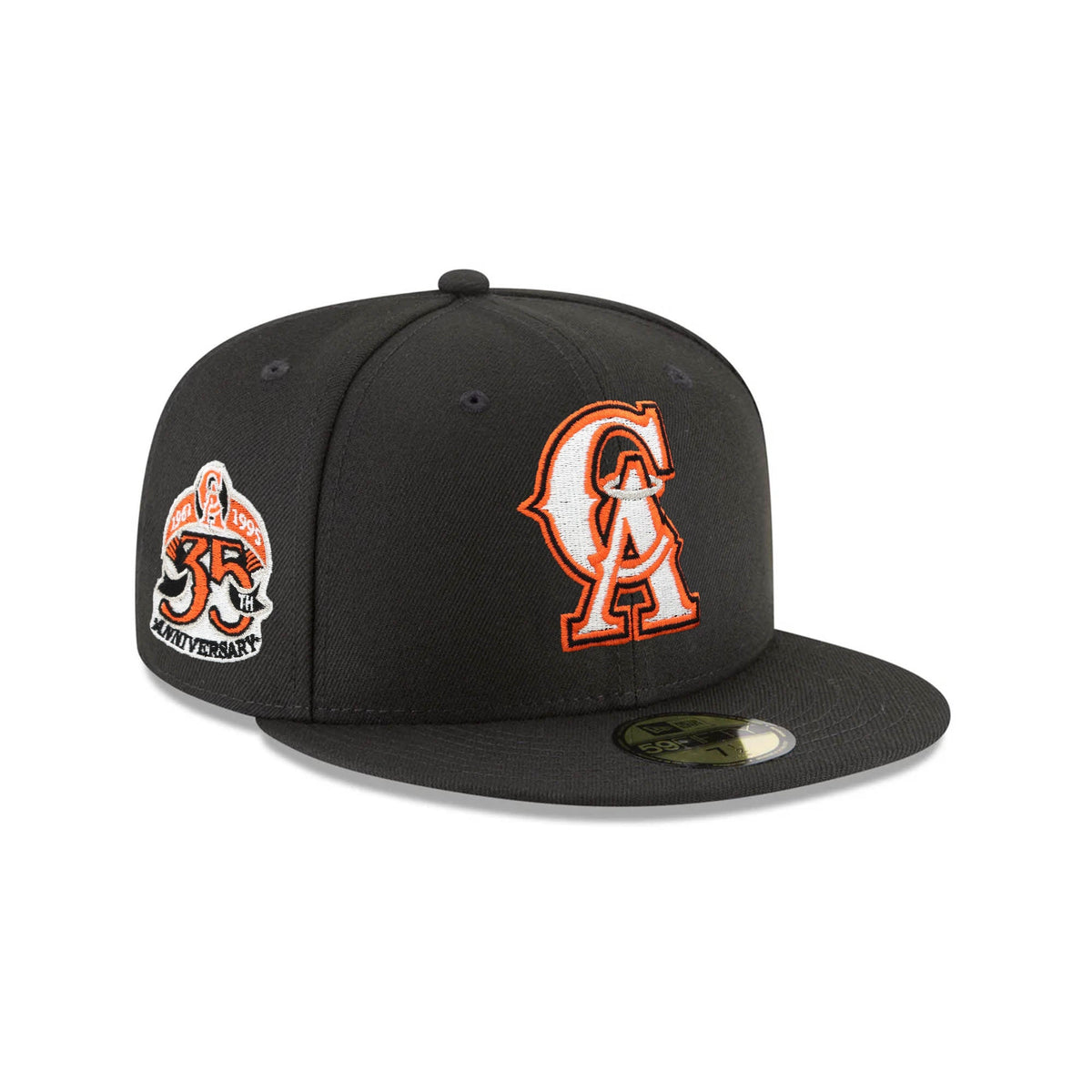 Los Angeles Angels 1995 35th Anniversary Black 59FIFTY Fitted Hat - New Era - 23860540213