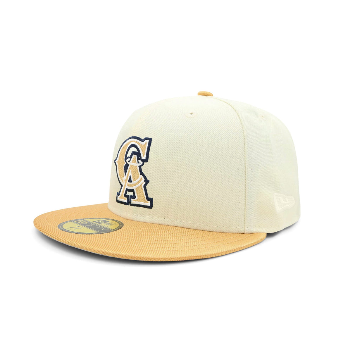 Los Angeles Angels 35th Anniversary Cream & Gold 59FIFTY Fitted Hat - New Era - 23861540202