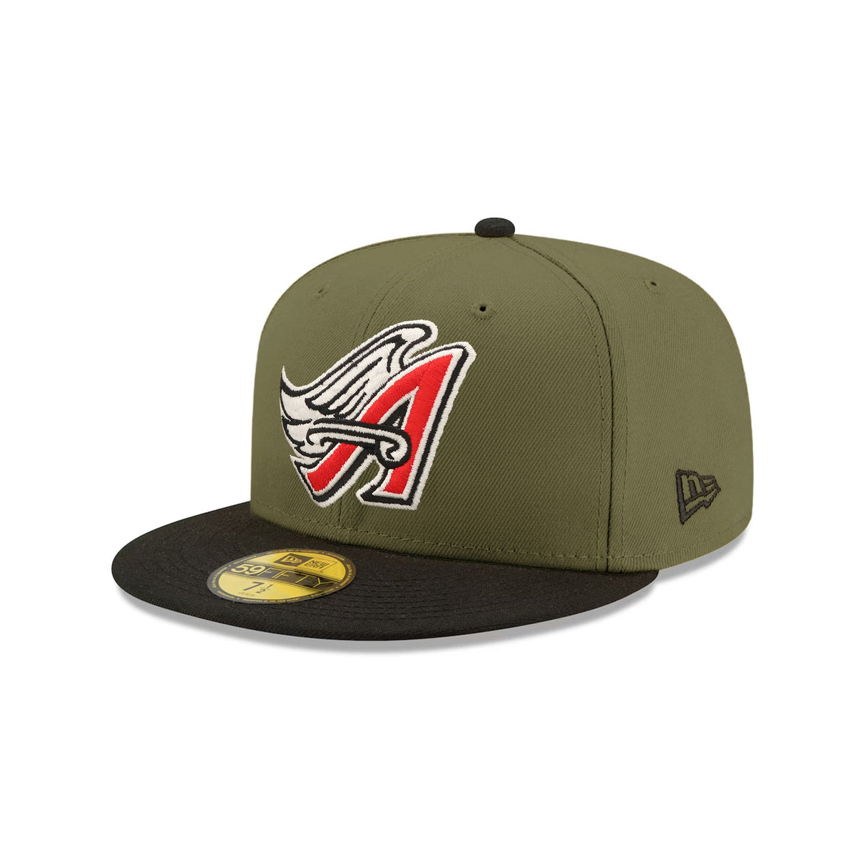 Los Angeles Angels 40th Patch Olive & Black "Field Issue" 59FIFTY Fitted Hat - New Era -