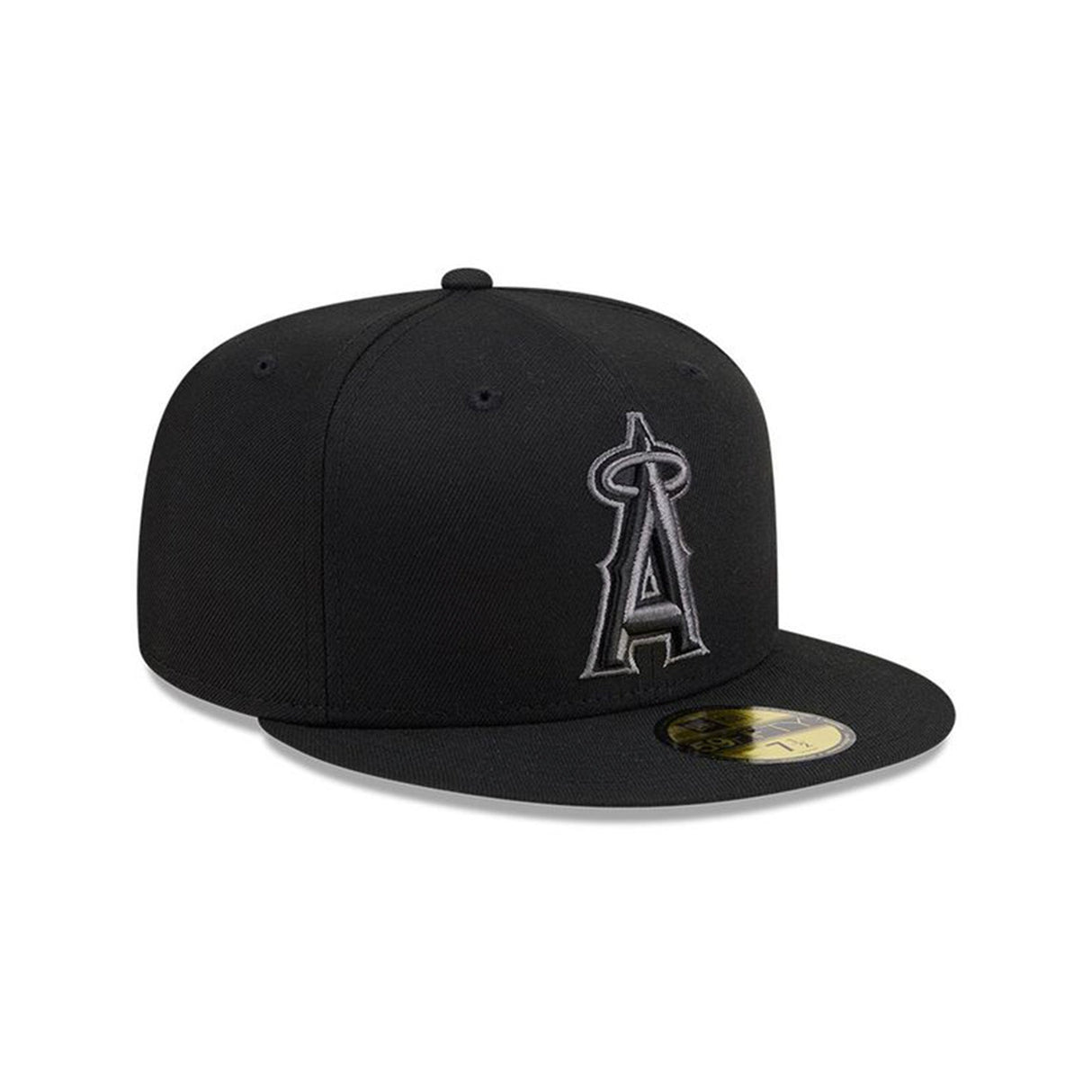 Los Angeles Angels Basic Black & Graphite Logo 59FIFTY Fitted Hat - New Era - 23863540201
