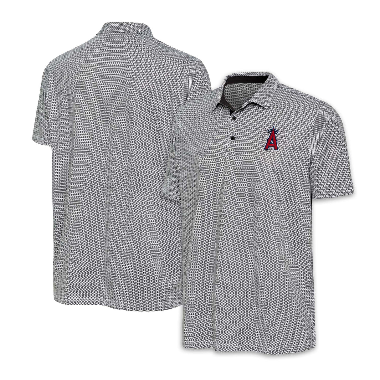 Los Angeles Angels Black & White Antigua Intersect Polo - Antigua -