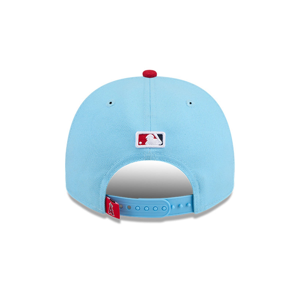 Los Angeles Angels Cartoon Mascot Sky Blue & Red 9FIFTY A - Frame Snapback Hat - New Era - 230118402