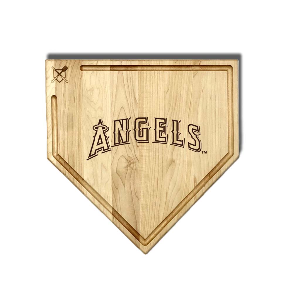 Los Angeles Angels Home Plate Cutting Boards | Multiple Sizes | Multiple Designs - Baseball BBQ -