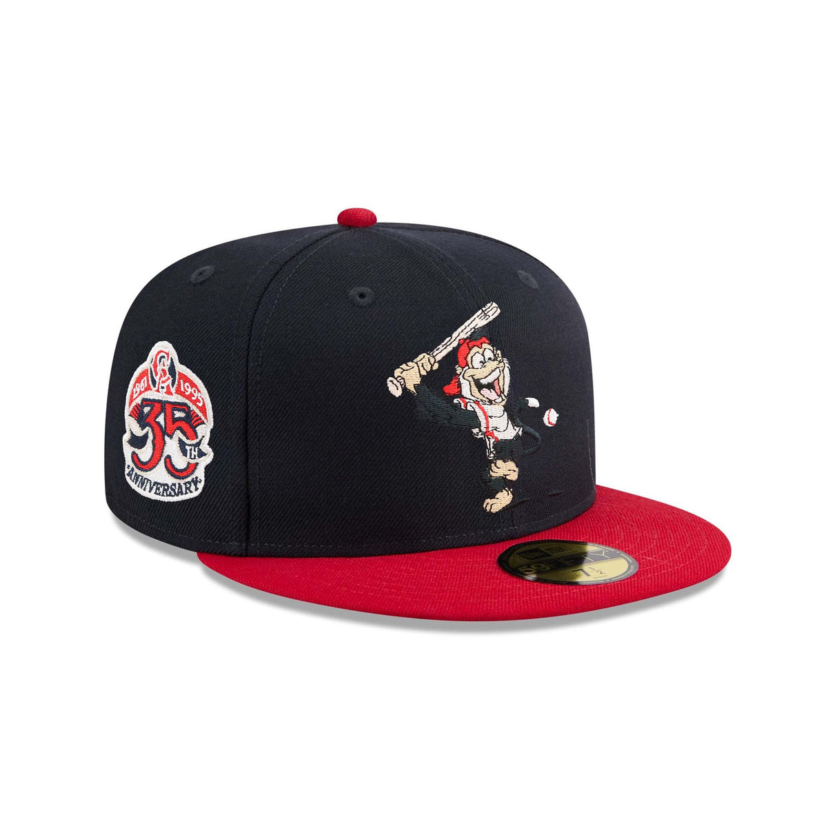 Los Angeles Angels Mascot 35th Anniversary Patch 59FIFTY Fitted - Navy & Red - New Era -