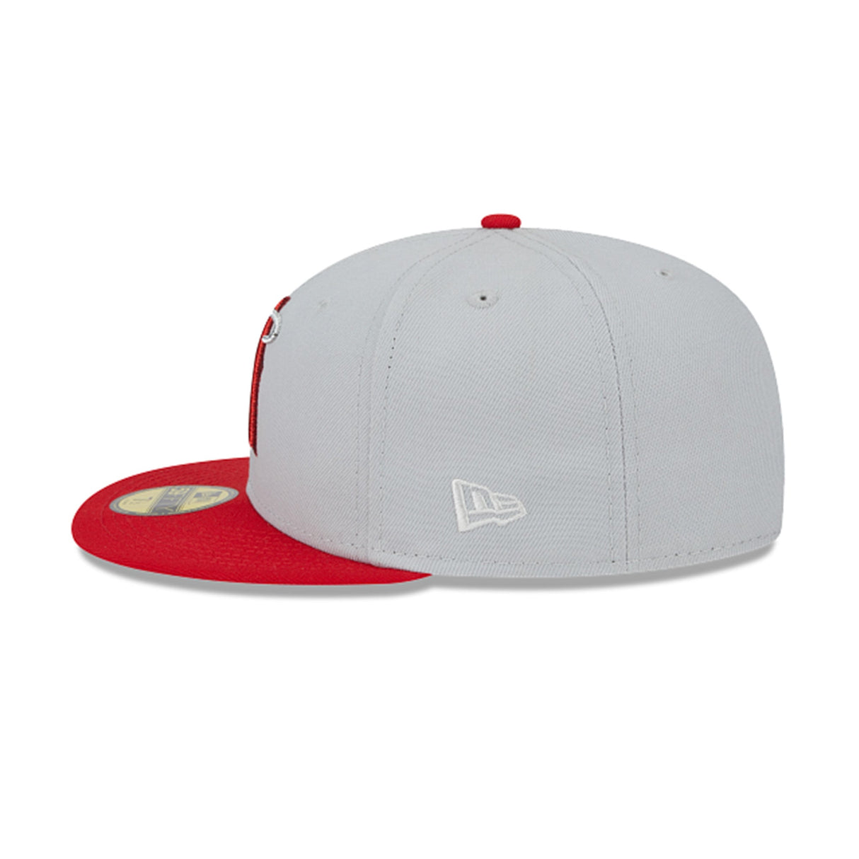 Los Angeles Angels Metallic City Gray & Red 59FIFTY Fitted Hat - New Era - 23334740201