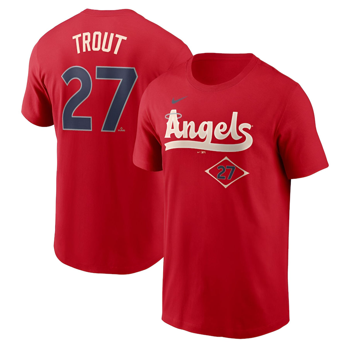 Los Angeles Angels Mike Trout 27 Nike City Connect - Fuse Name & Number T-Shirt - Nike -