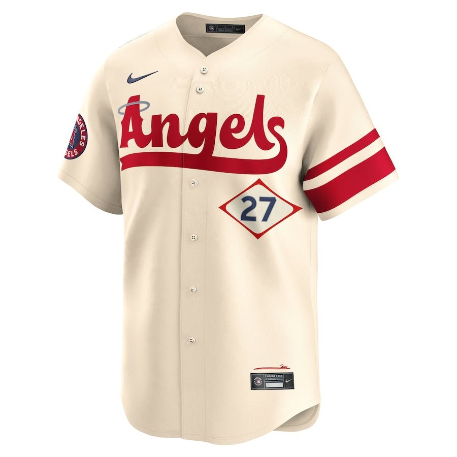 Los Angeles Angels Mike Trout Nike City Connect Natural Limited Jersey - Nike -