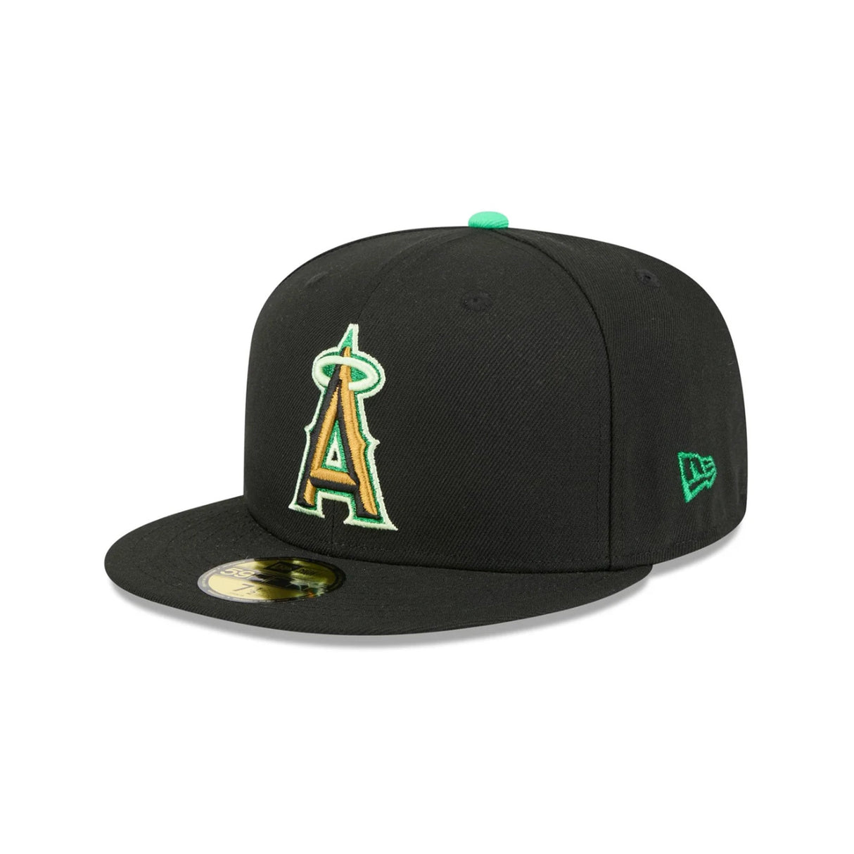 Los Angeles Angels St. Patrick's Day 2026 Black 59FIFTY Fitted Hat - New Era - 37090140201