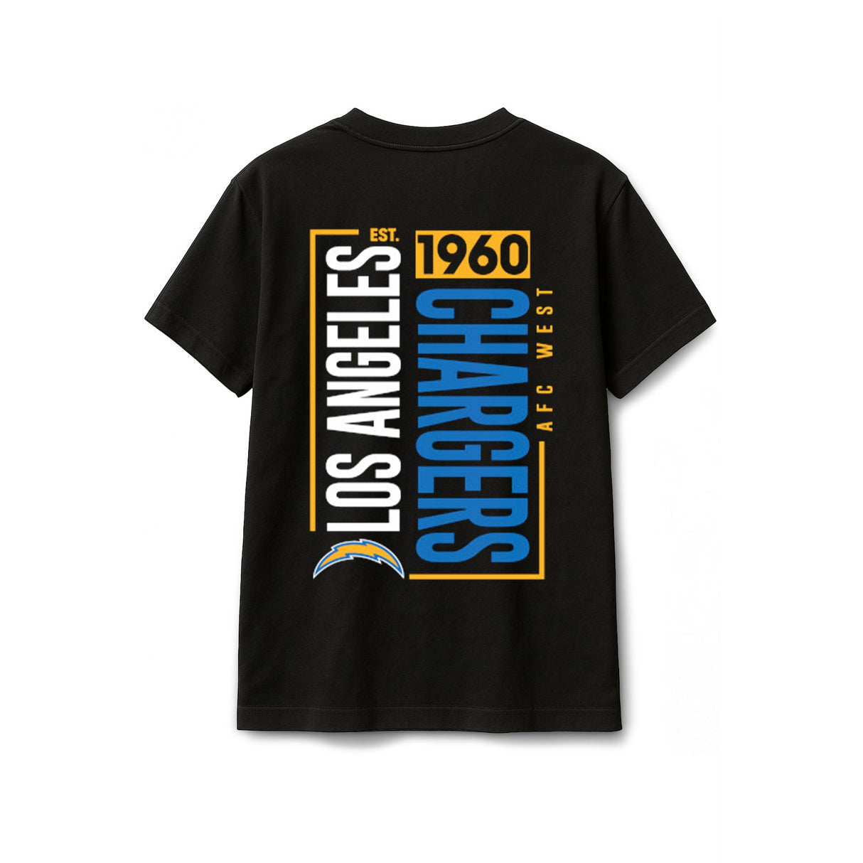 Los Angeles Chargers Black New Era 2 - Hit Boxy T-Shirt - New Era -