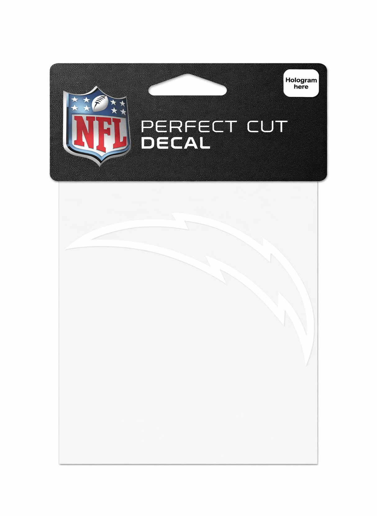 Los Angeles Chargers White 4x4 Perfect Cut Decal - Wincraft - 3215109