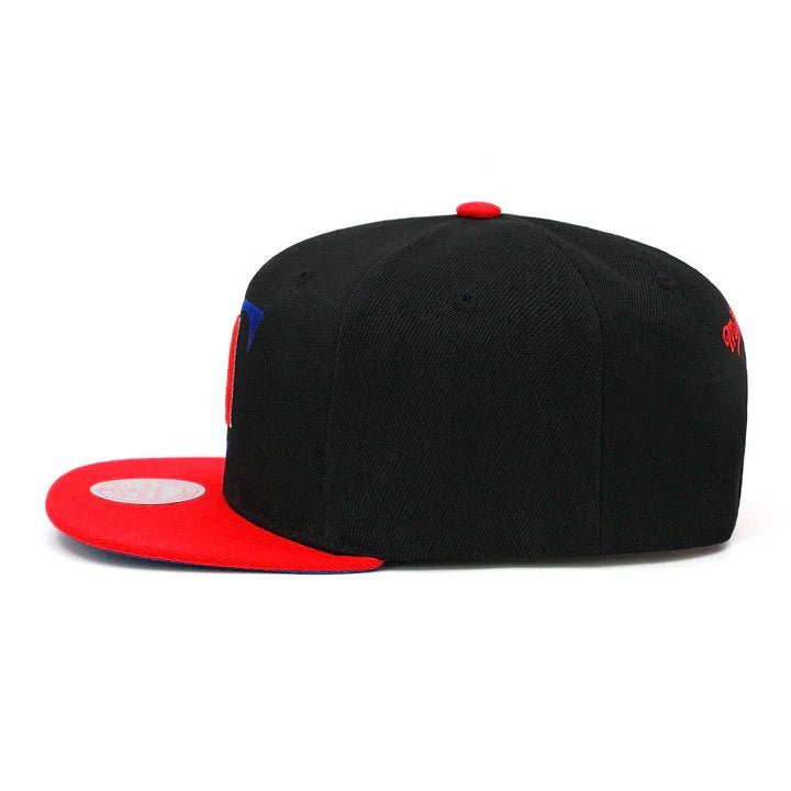 Los Angeles Clippers Black/Red Snapback Hat - Mitchell & Ness -