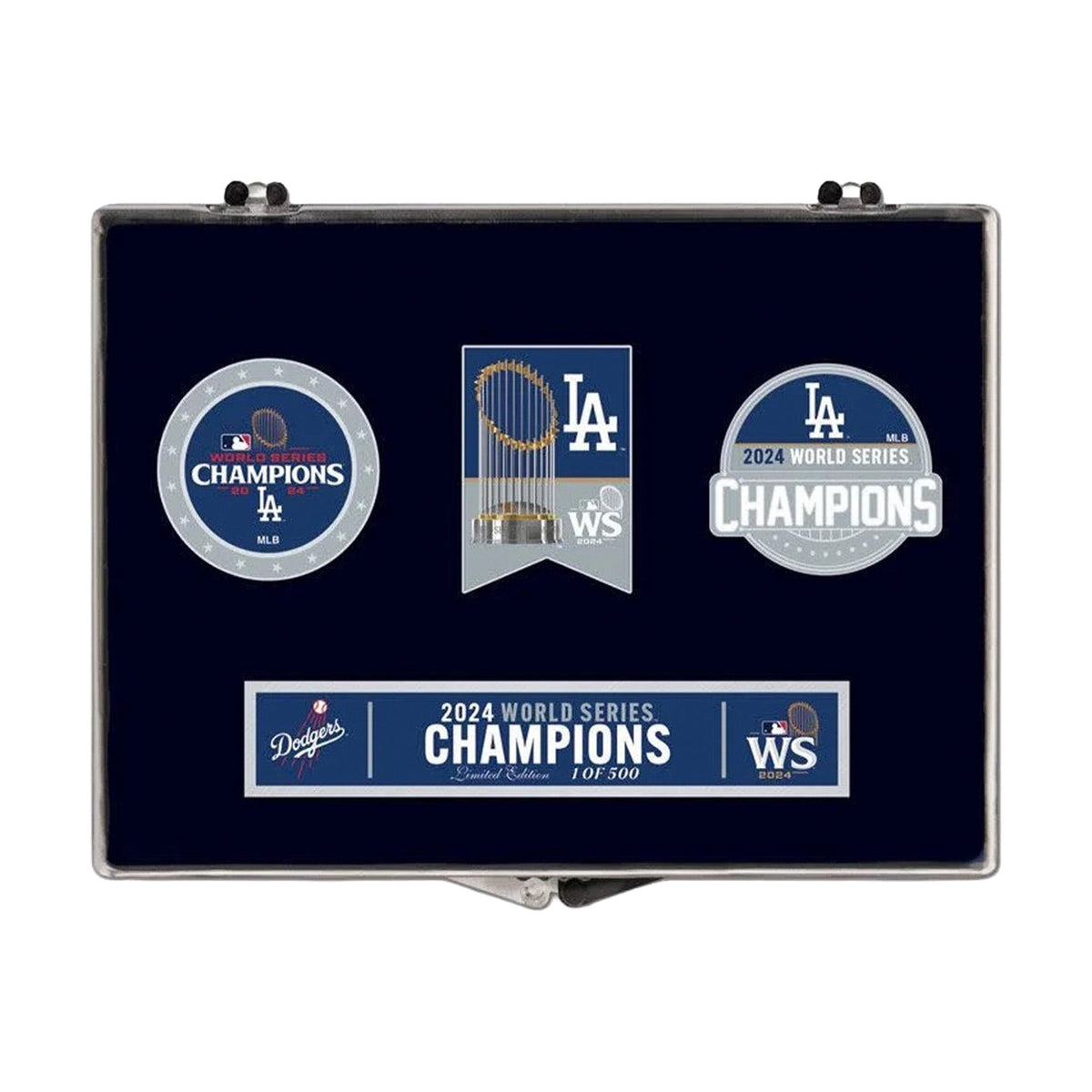 Los Angeles Dodgers 2024 World Series Champions Limited Edition 3-Pin Collector Set - Wincraft - 31210641113