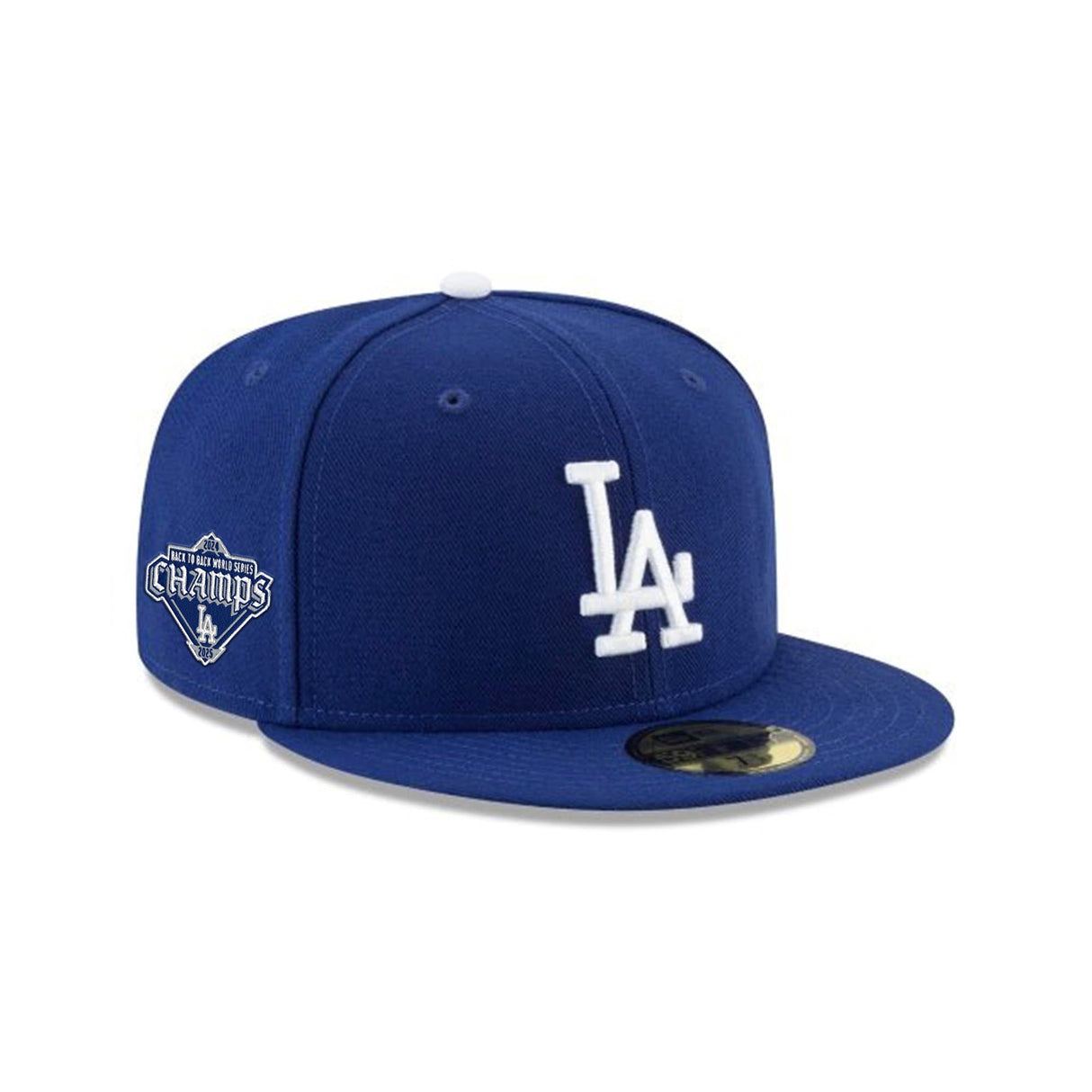 Los Angeles Dodgers 2025 Back - to - Back World Series Champs Diamond Patch Royal 59FIFTY - New Era -