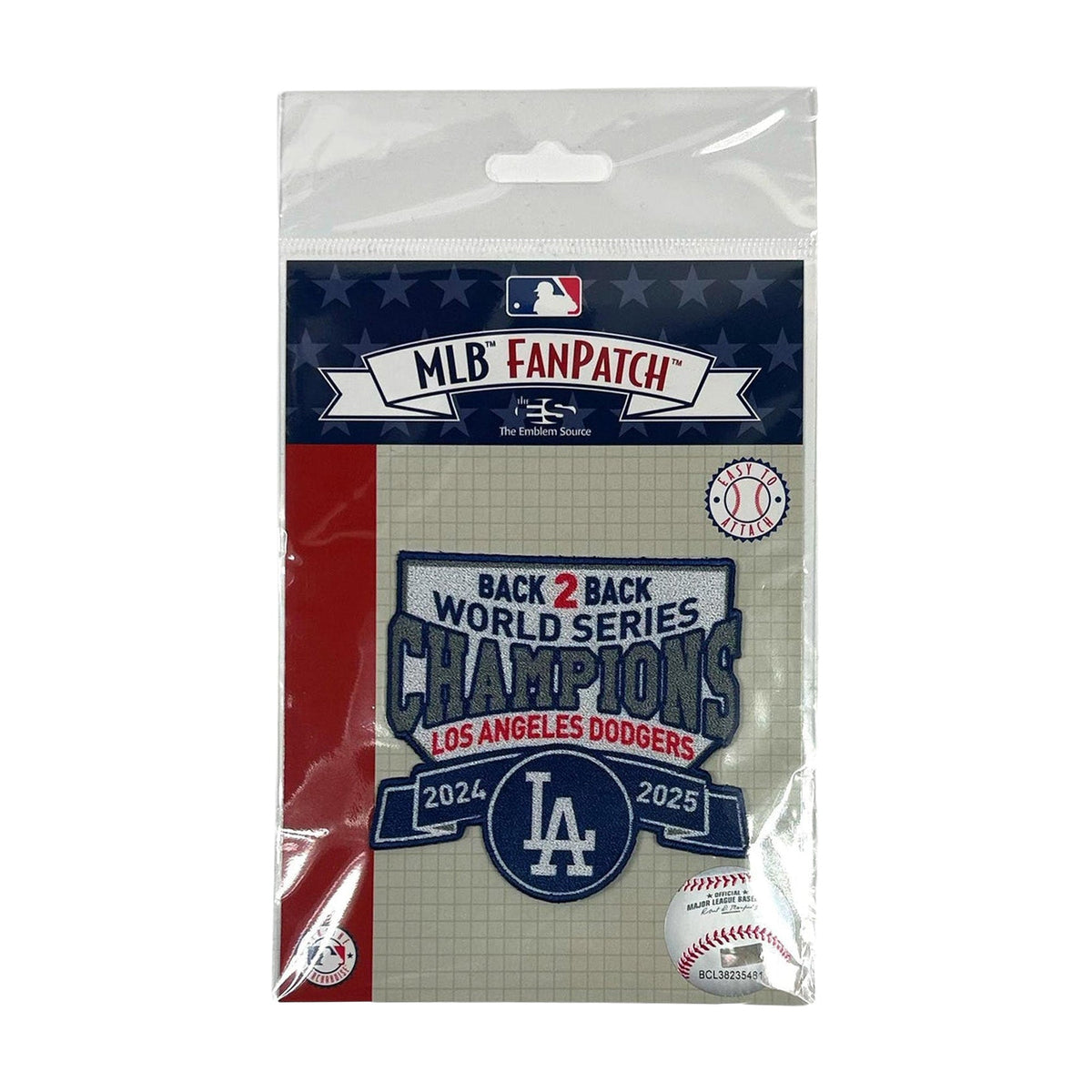 Los Angeles Dodgers Back 2 Back Champions Collector Patch - The Emblem Source - 31221241103