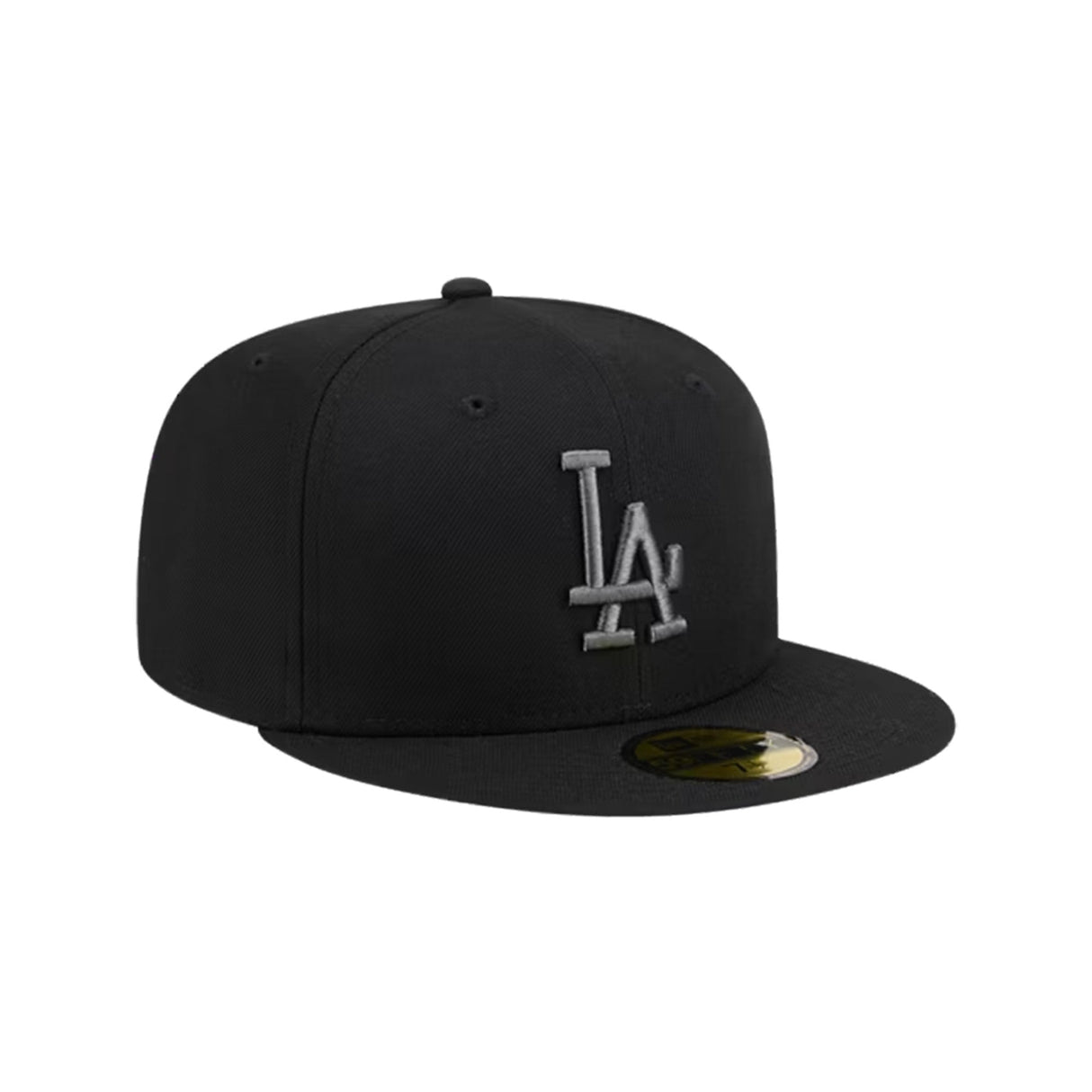 Los Angeles Dodgers Basic Black & Graphite Logo 59FIFTY Fitted Hat - New Era - 23863541101