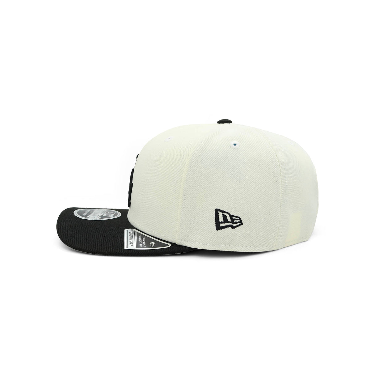 Los Angeles Dodgers Black and Bone 9SEVENTY A-Frame Snapback - New Era - 239901411