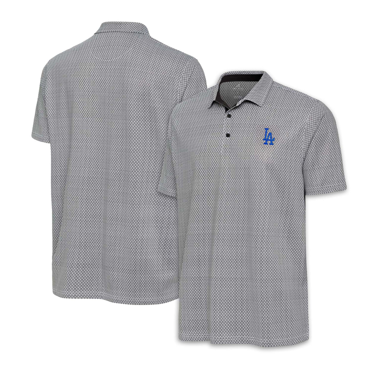 Los Angeles Dodgers Black & White Antigua Intersect Polo - Antigua -