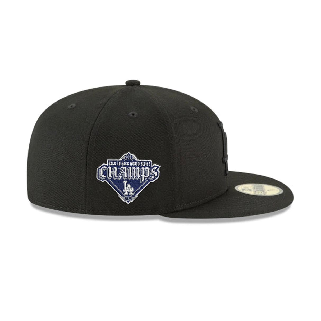 Los Angeles Dodgers Blackout Back - to - Back Champions Patch New Era 59FIFTY - New Era -