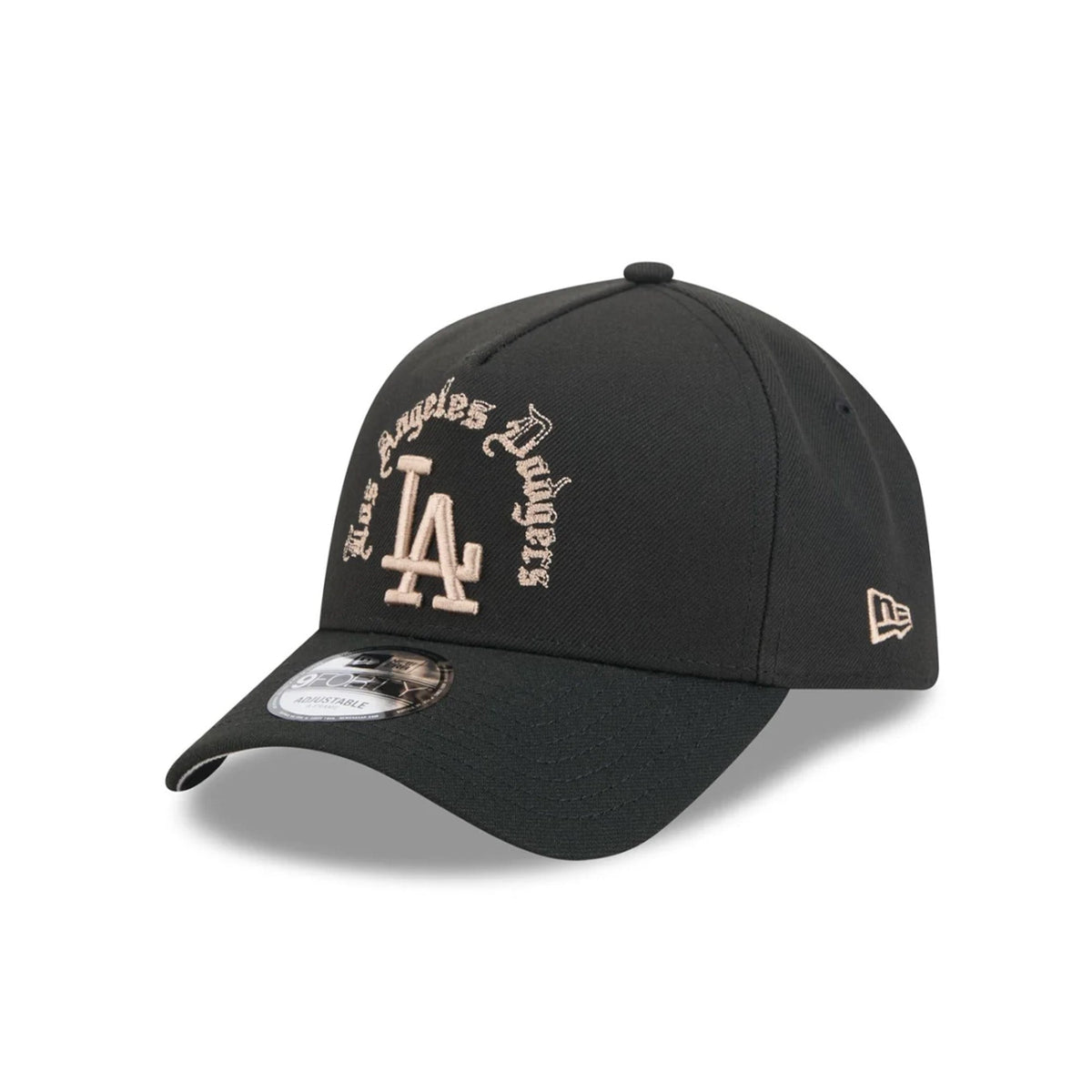 Los Angeles Dodgers Gothic Lettering Black 9FORTY A-Frame Snapback Hat - New Era - 230144411