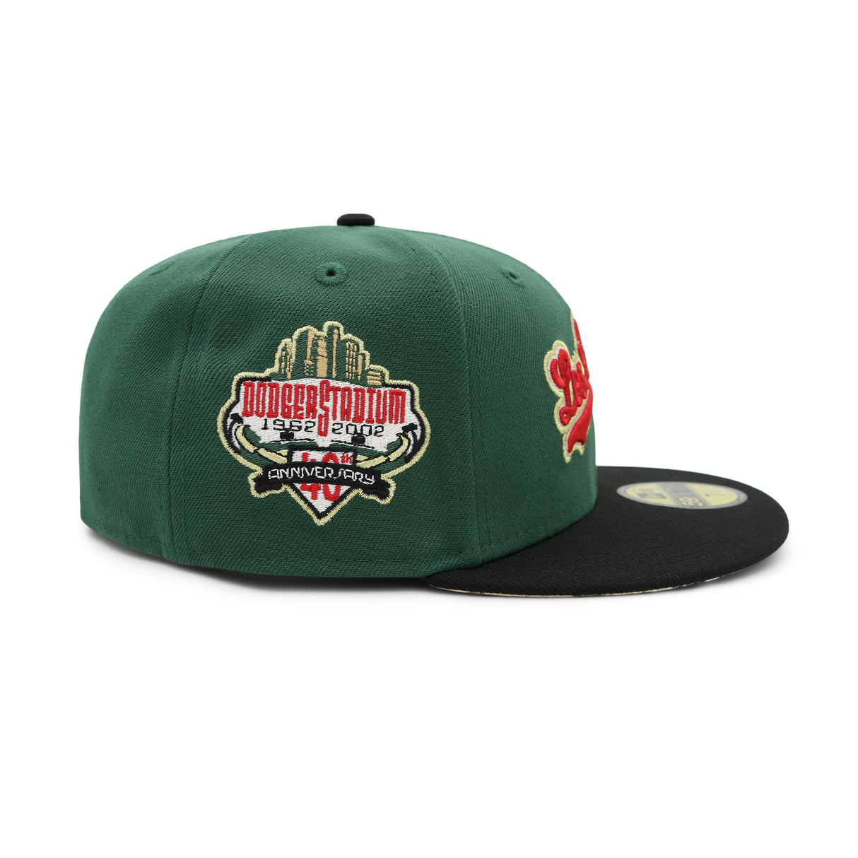 Los Angeles Dodgers Green & Red Script 40th Anniversary Patch 59FIFTY Fitted - New Era -