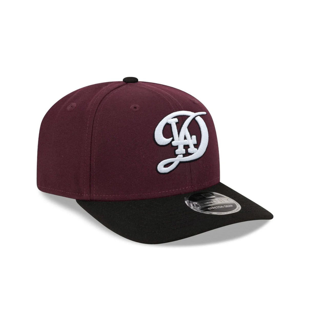 Los Angeles Dodgers Maroon & Black 9SEVENTY Stretch Snap Hat - New Era - 23013941103