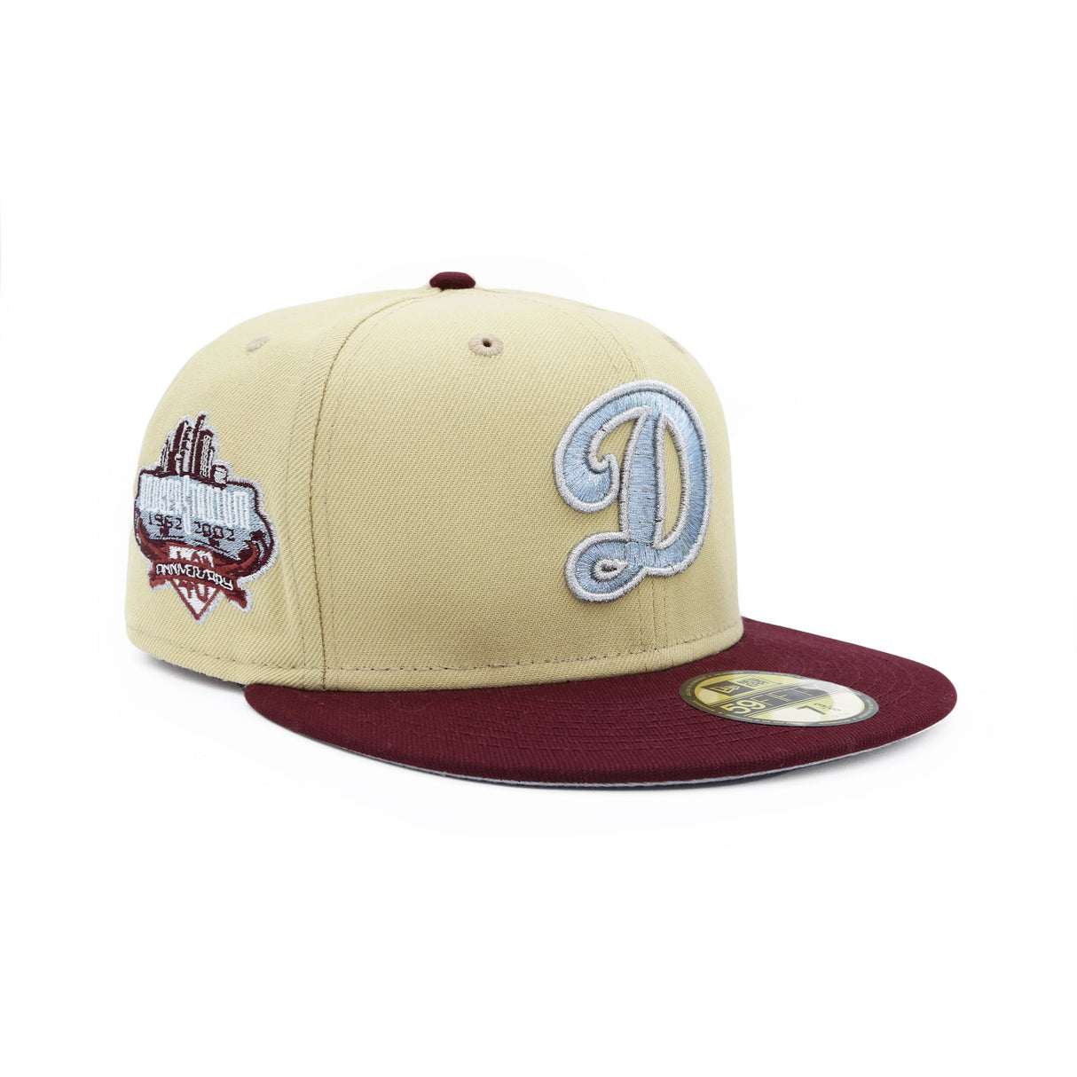 Los Angeles Dodgers Maroon Silver 59FIFTY - New Era -
