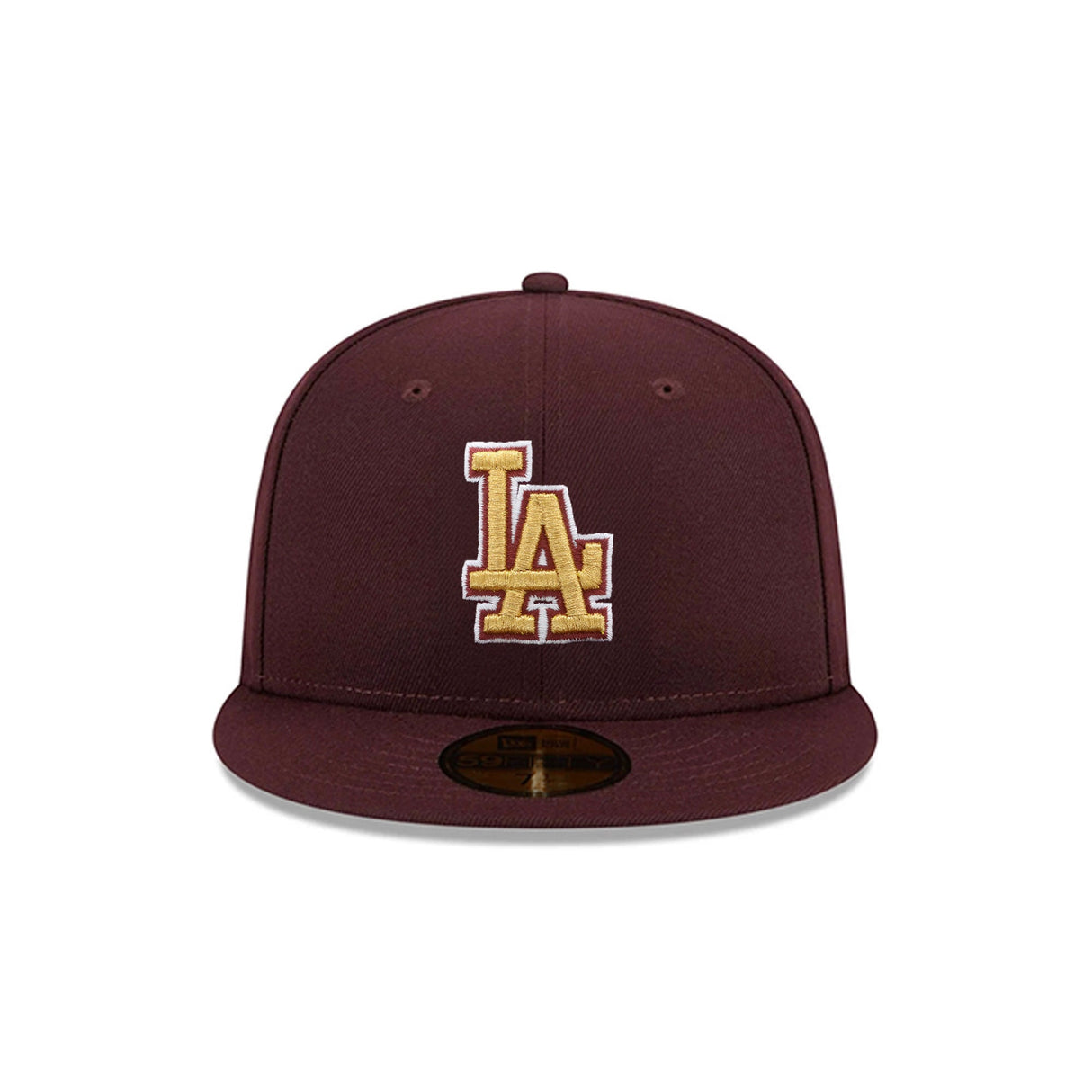 Los Angeles Dodgers Metallic Gold Logo Maroon 59FIFTY Fitted Hat - New Era - 23863841101
