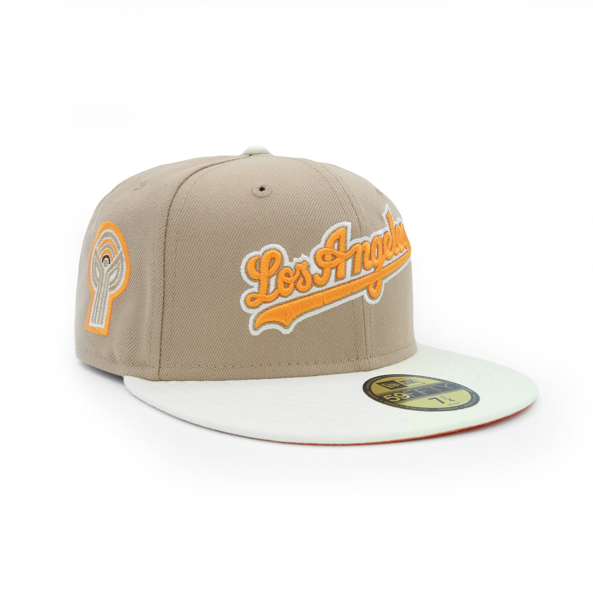 Los Angeles Dodgers Script Two Tone Kahki Orange 59FIFTY - New Era -