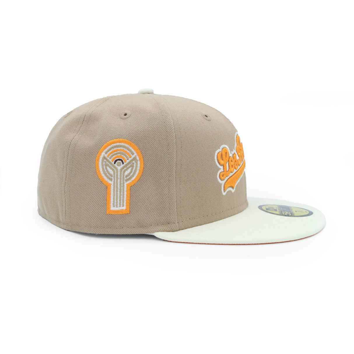 Los Angeles Dodgers Script Two Tone Kahki Orange 59FIFTY - New Era -