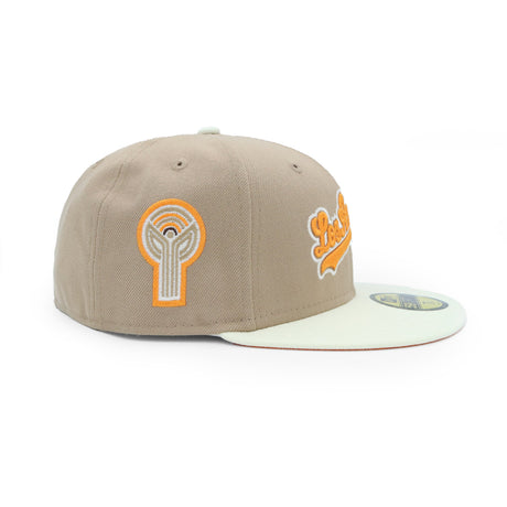 Los Angeles Dodgers Script Two Tone Kahki Orange 59FIFTY - New Era -