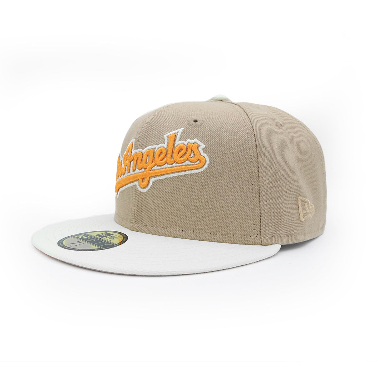 Los Angeles Dodgers Script Two Tone Kahki Orange 59FIFTY - New Era -