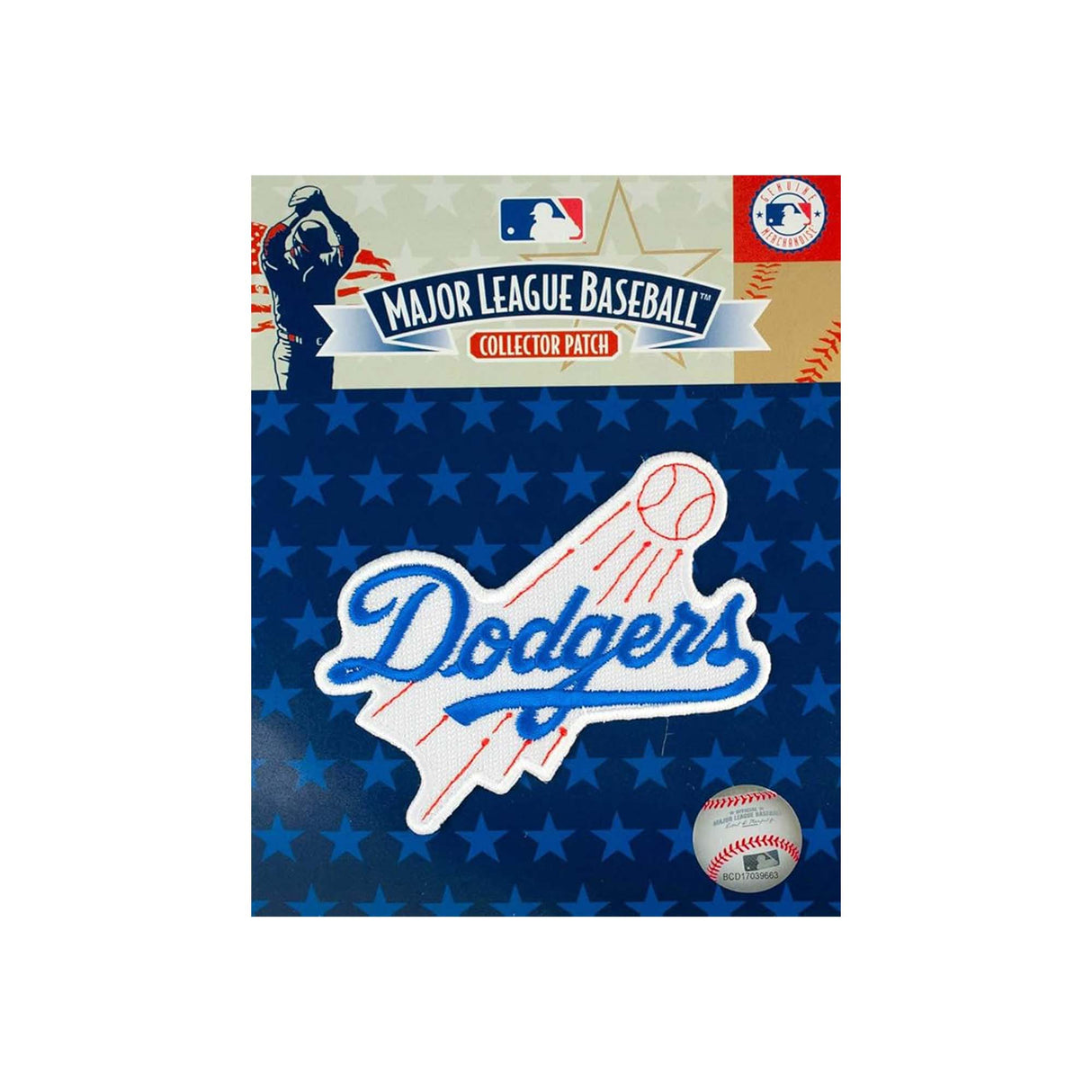 Los Angeles Dodgers Shooting Baseball Script Embroidered Collector Patch - The Emblem Source -