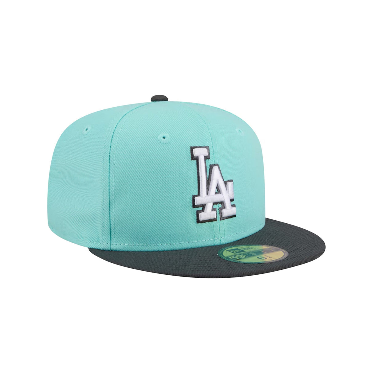 Los Angeles Dodgers Two - Tone Turquoise & Charcoal 59FIFTY Fitted Hat - New Era - 23010741101